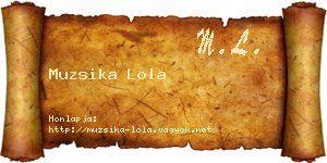 Muzsika Lola névjegykártya